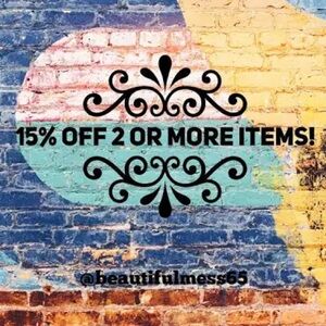 15% off on 2 or more items